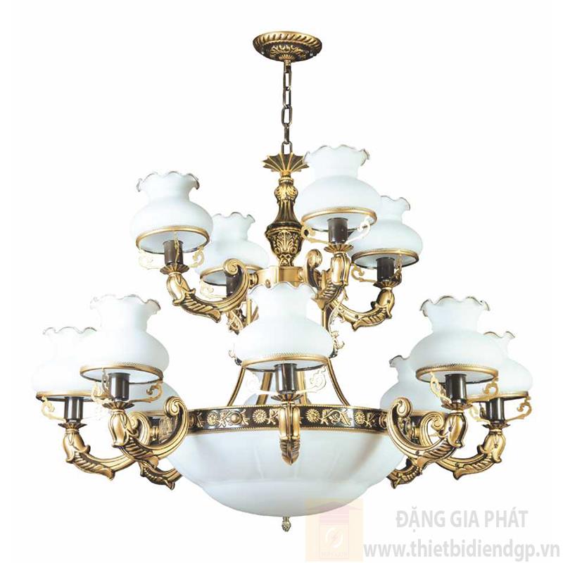 Đèn chùm cổ điển Ø1000*H800+400, E27*15 lamp